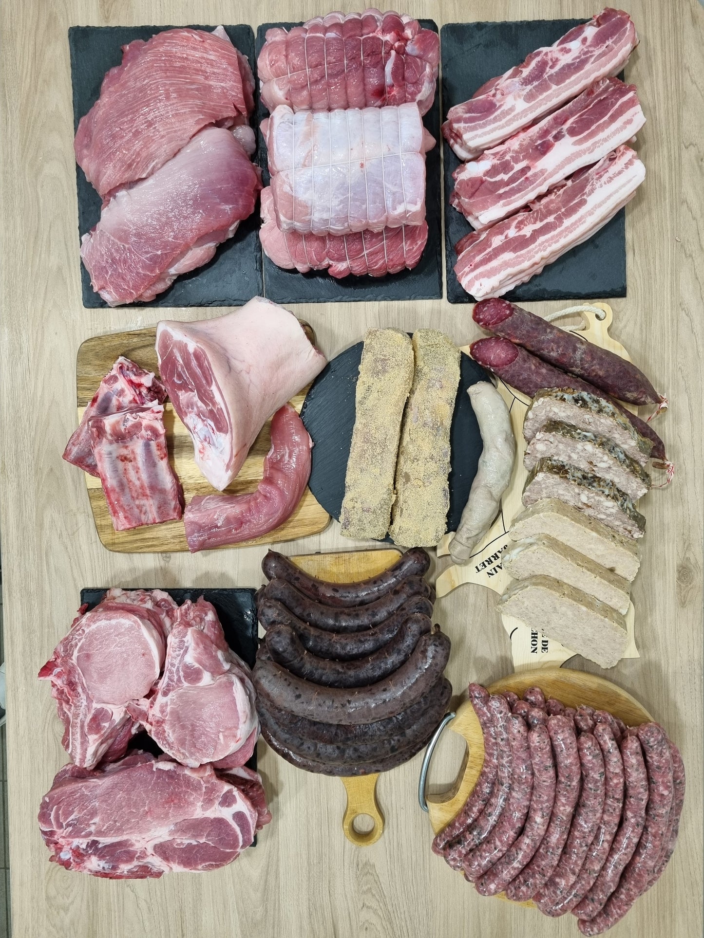 1/4 porc viande + charcuterie